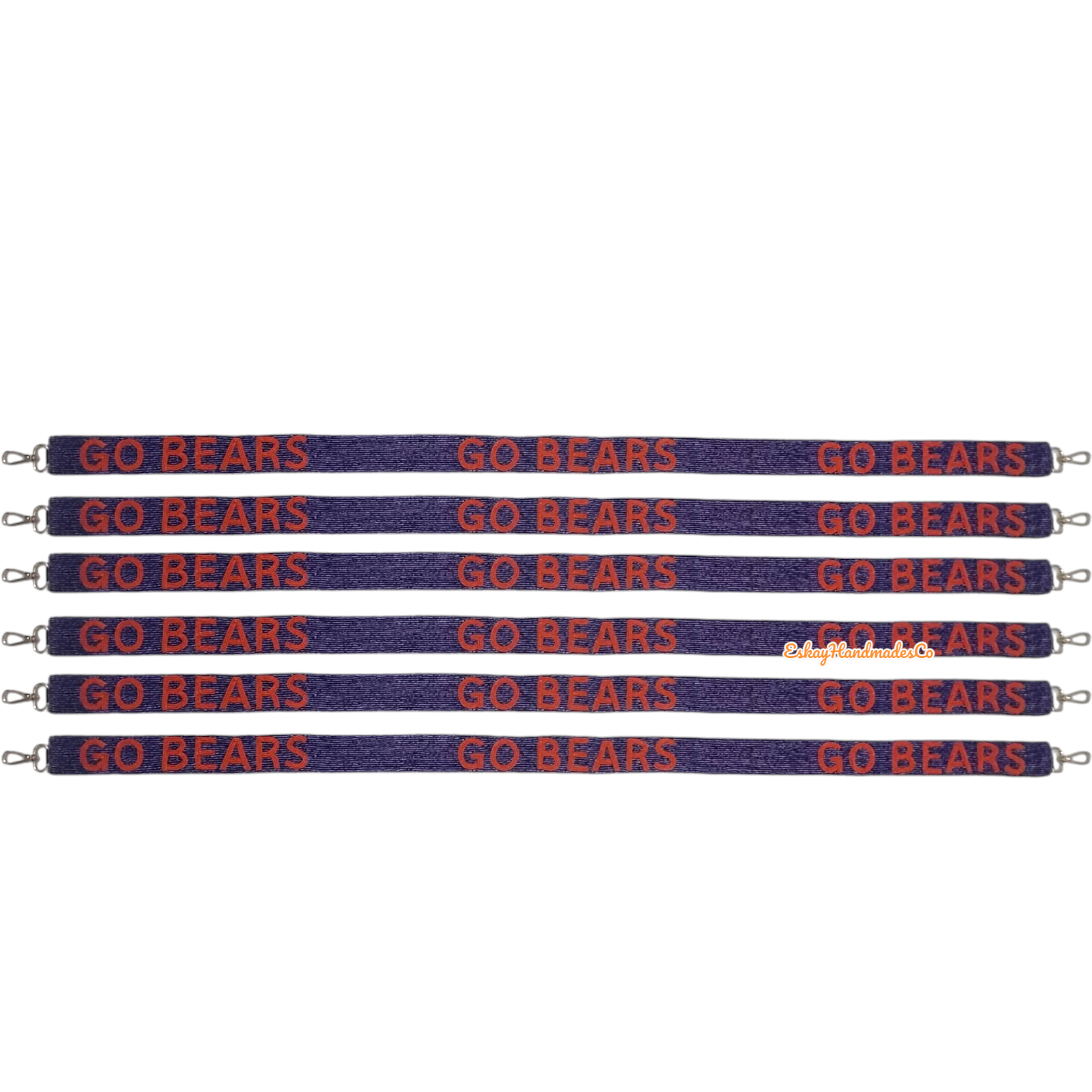 Beaded Game Day Strap – Go Bears | Handmade