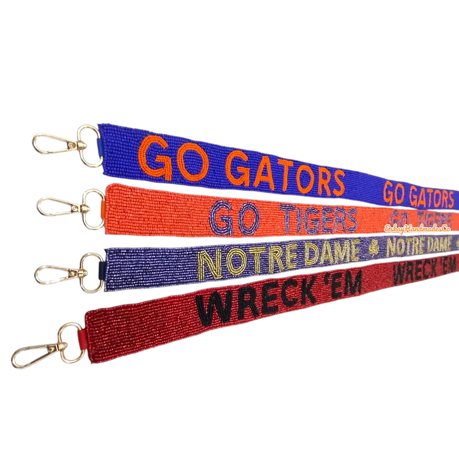 Beaded Game Day Strap – Go Gators, Go Tigers, Norte Dame, Wreck Em  | Handmade