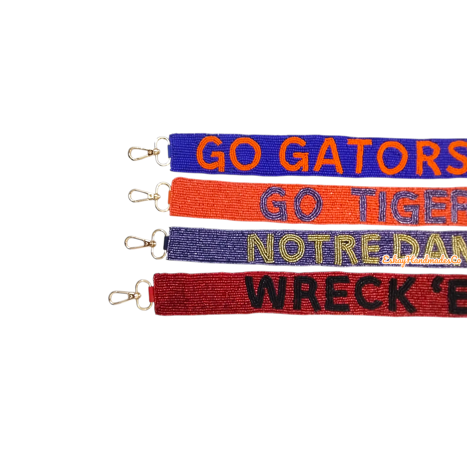 Beaded Game Day Strap – Go Gators, Go Tigers, Norte Dame, Wreck Em  | Handmade