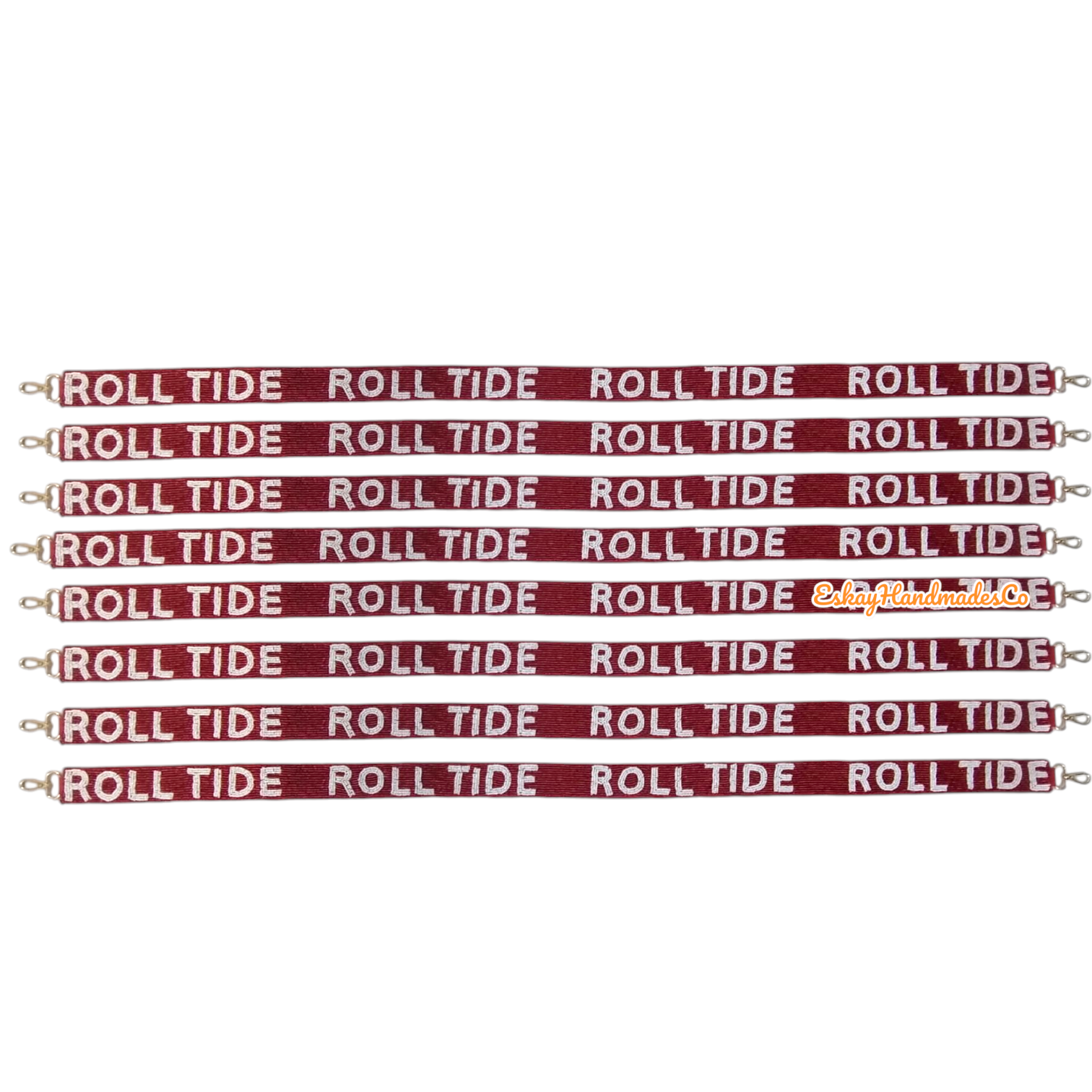 Beaded Game Day Strap – Roll Tide | Handmade